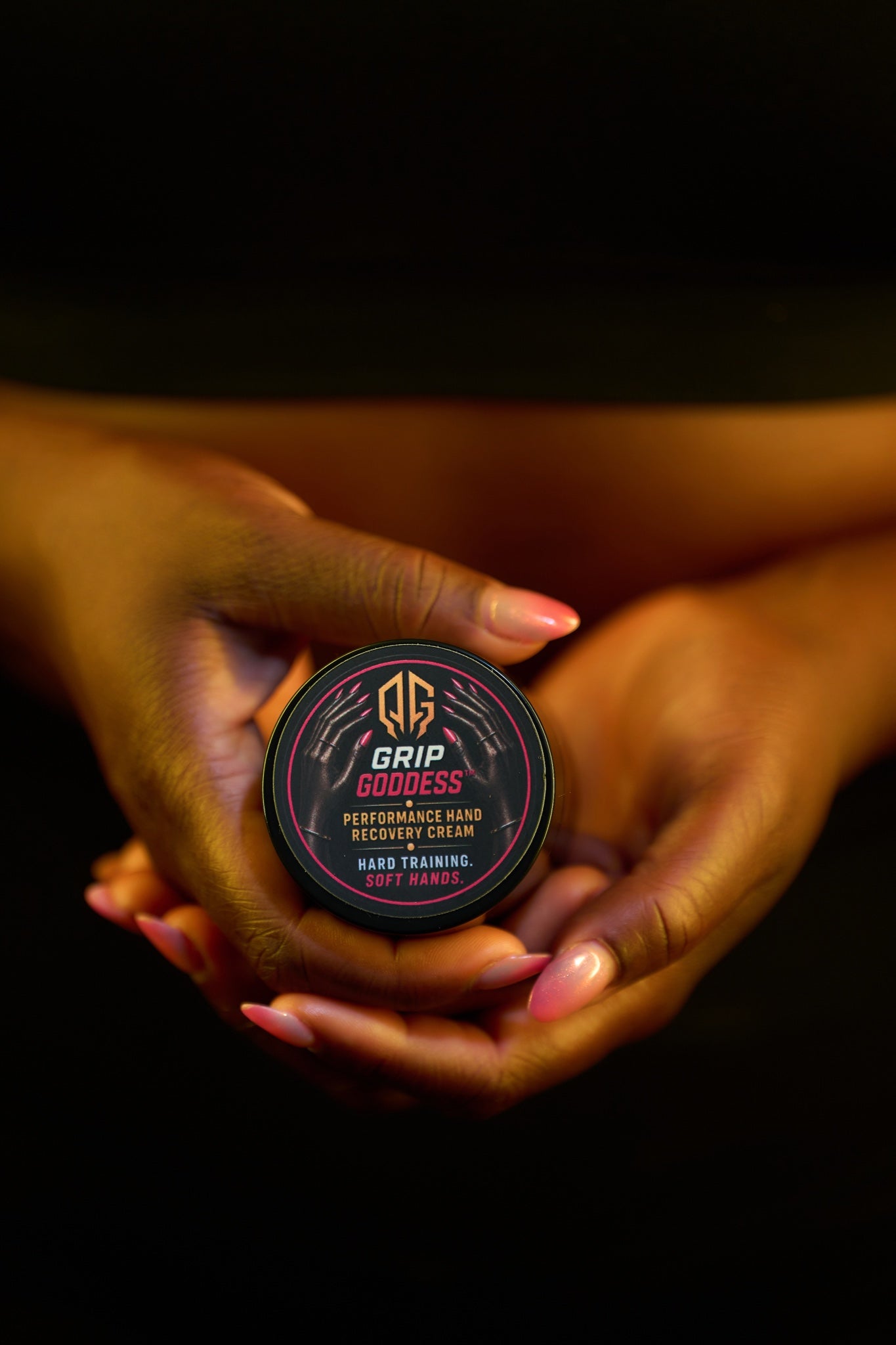 Grip Goddess cream jar beside its branded box